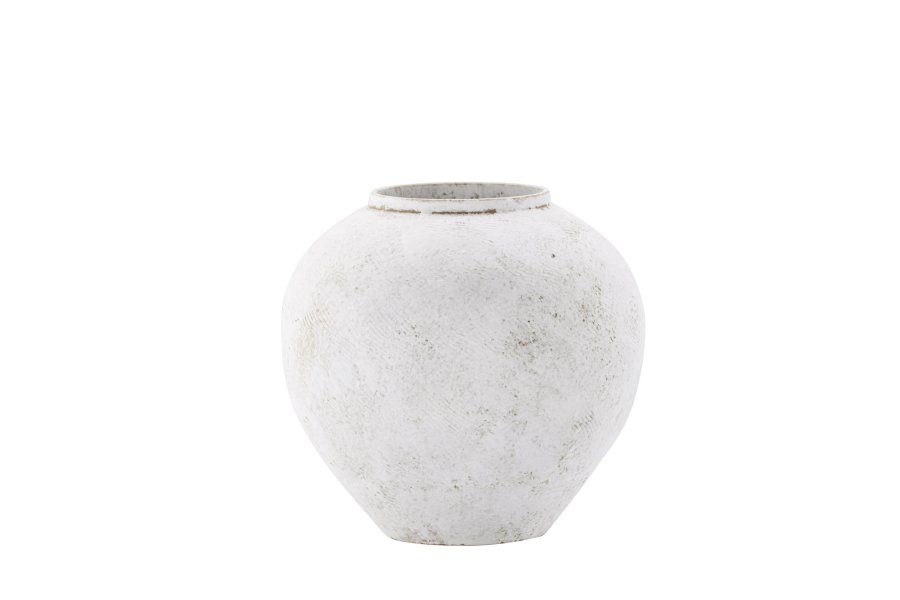 VENTURE DESIGN Globe Vase, rund – beige/braune Keramik (14x25x23H)
