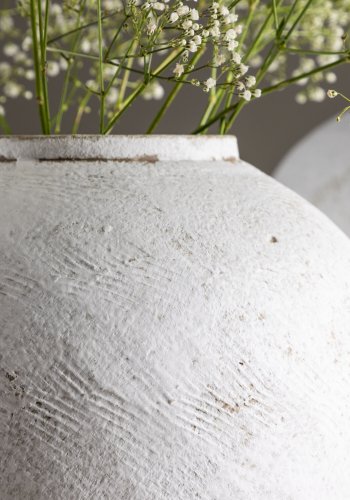 VENTURE DESIGN Globe Vase, rund – beige/braune Keramik (14x25x23H)