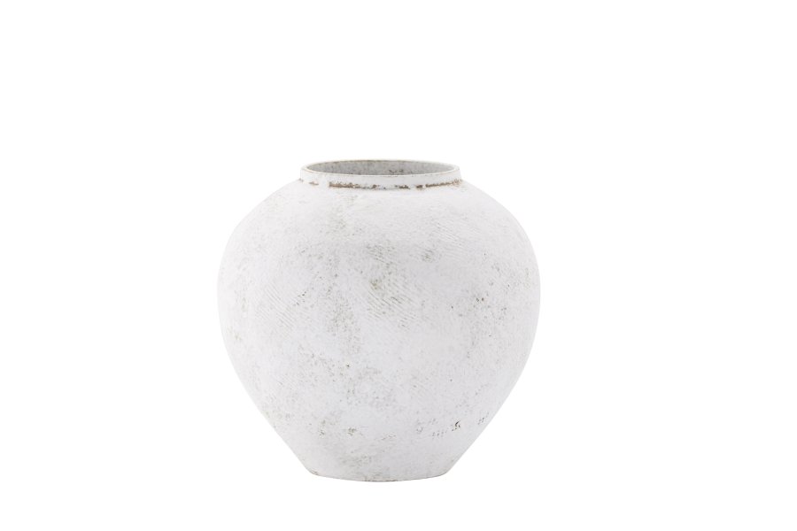 VENTURE DESIGN Globe Vase, rund – beige/braune Keramik (14x25x23H)