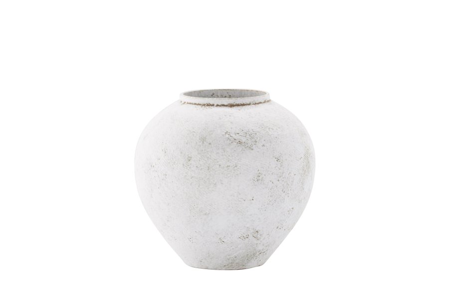 VENTURE DESIGN Globe Vase, rund – beige/braune Keramik (14x25x23H)