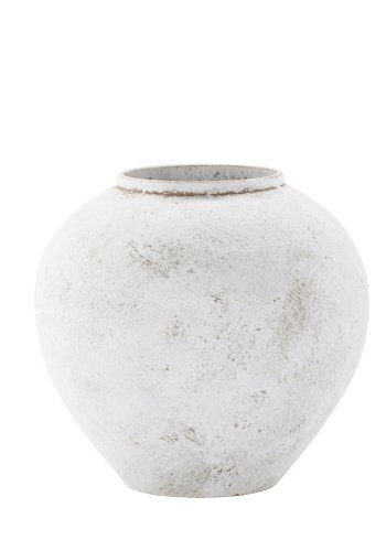 VENTURE DESIGN Globe Vase, rund – beige/braune Keramik (14x25x23H)