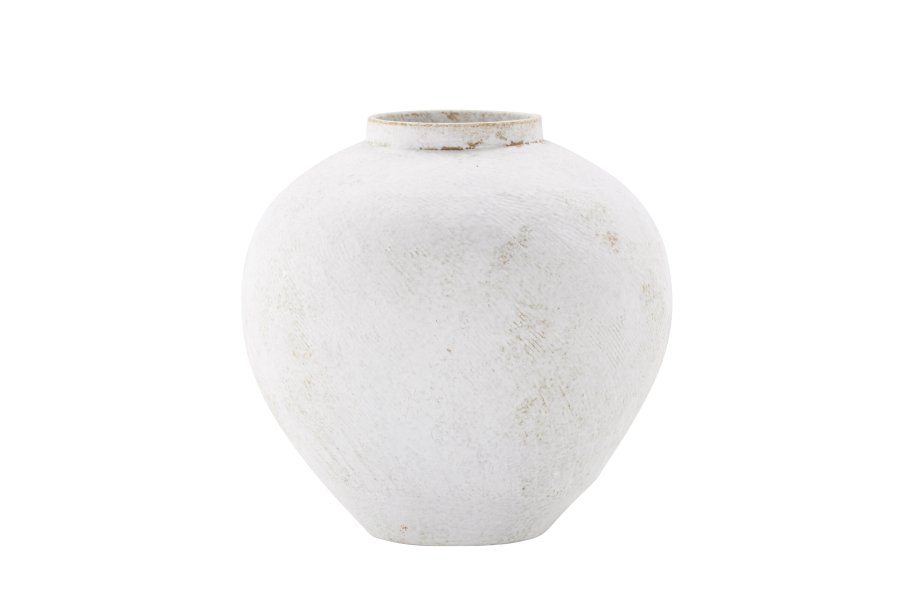 VENTURE DESIGN Globe Vase, rund – beige/braune Keramik (13x28x29H)