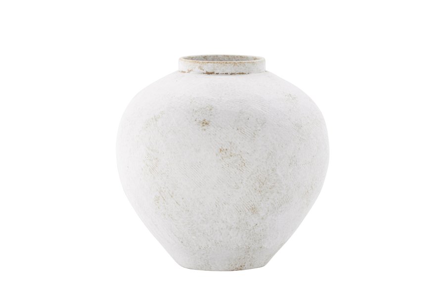 VENTURE DESIGN Globe Vase, rund – beige/braune Keramik (13x28x29H)