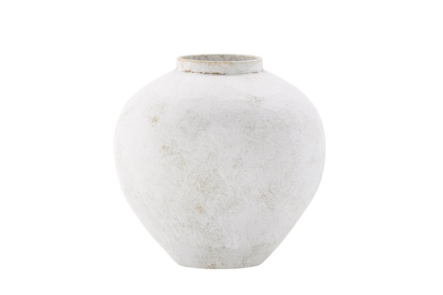 VENTURE DESIGN Globe Vase, rund – beige/braune Keramik (13x28x29H)
