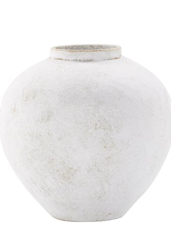 VENTURE DESIGN Globe Vase, rund – beige/braune Keramik (13x28x29H)