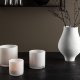 VENTURE DESIGN Glora Kerzenständer, rund – weißes Glas (8x8H)