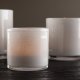 VENTURE DESIGN Glora Kerzenständer, rund – weißes Glas (8x8H)