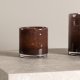 VENTURE DESIGN Glora Kerzenständer, rund – braunes Glas (8x8H)
