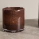 VENTURE DESIGN Glora Kerzenständer, rund – braunes Glas (8x8H)