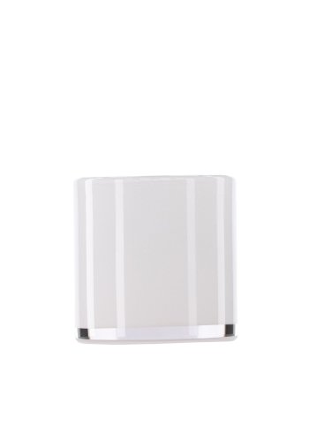 VENTURE DESIGN Glora Kerzenständer, rund – weißes Glas (10x10H)