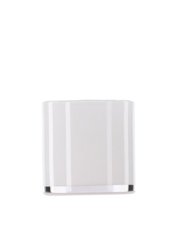 VENTURE DESIGN Glora Kerzenständer, rund – weißes Glas (10x10H)