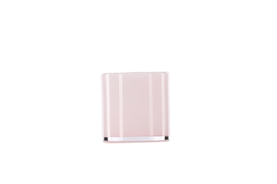 VENTURE DESIGN Glora Kerzenständer, rund – rosa Glas (10x10H)