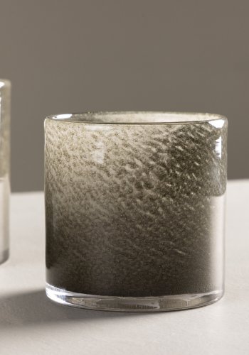 VENTURE DESIGN Glora Kerzenständer, rund – grünes Glas (10x10H)