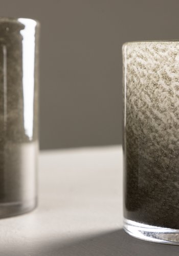 VENTURE DESIGN Glora Kerzenständer, rund – grünes Glas (10x10H)