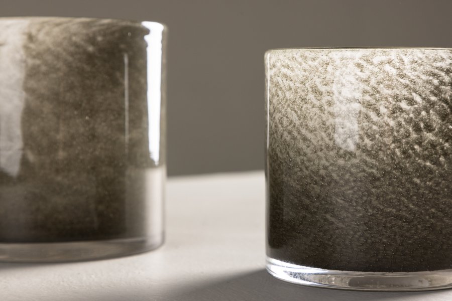 VENTURE DESIGN Glora Kerzenständer, rund – grünes Glas (10x10H)