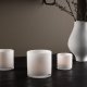 VENTURE DESIGN Glora Kerzenständer, rund – weißes Glas (12x12H)