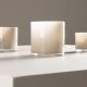 VENTURE DESIGN Glora Kerzenständer, rund – beiges Glas (12x12H)