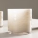 VENTURE DESIGN Glora Kerzenständer, rund – beiges Glas (12x12H)