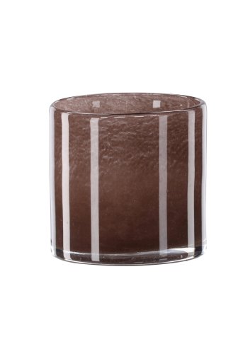 VENTURE DESIGN Glora Kerzenständer, rund – braunes Glas (12x12H)