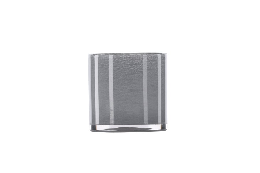 VENTURE DESIGN Glora Kerzenständer, rund – hellgraues Glas (12x12H)