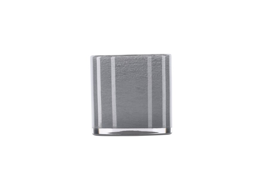 VENTURE DESIGN Glora Kerzenständer, rund – hellgraues Glas (12x12H)