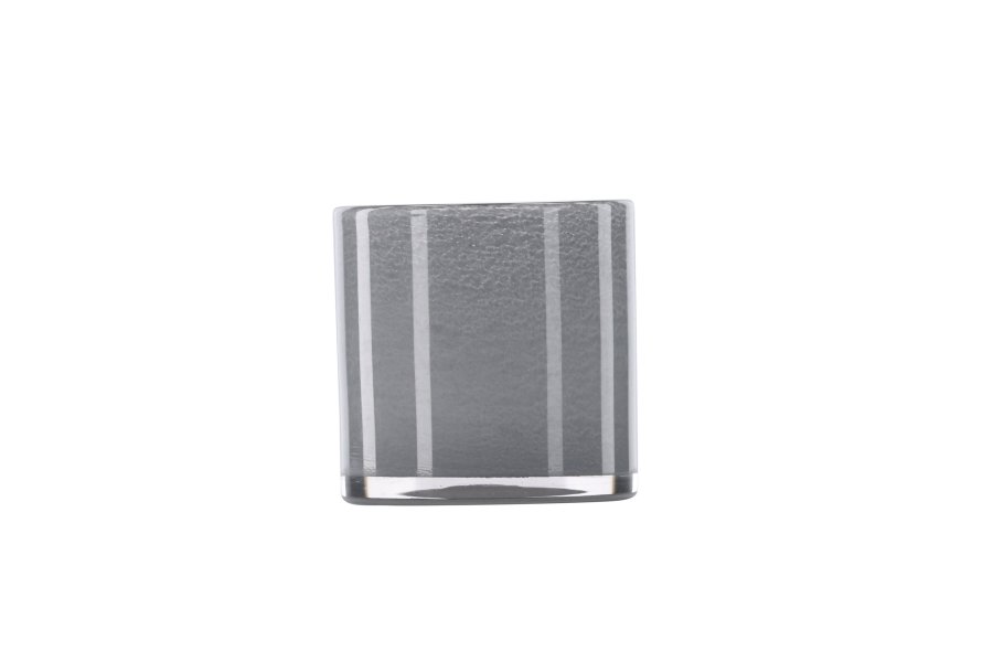 VENTURE DESIGN Glora Kerzenständer, rund – hellgraues Glas (12x12H)