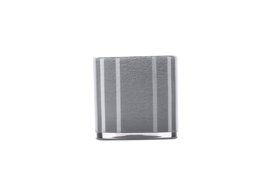 VENTURE DESIGN Glora Kerzenständer, rund – hellgraues Glas (12x12H)