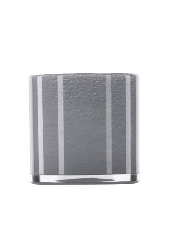 VENTURE DESIGN Glora Kerzenständer, rund – hellgraues Glas (12x12H)