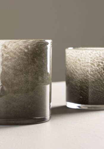 VENTURE DESIGN Glora Kerzenständer, rund – hellgrünes Glas (12x12H)