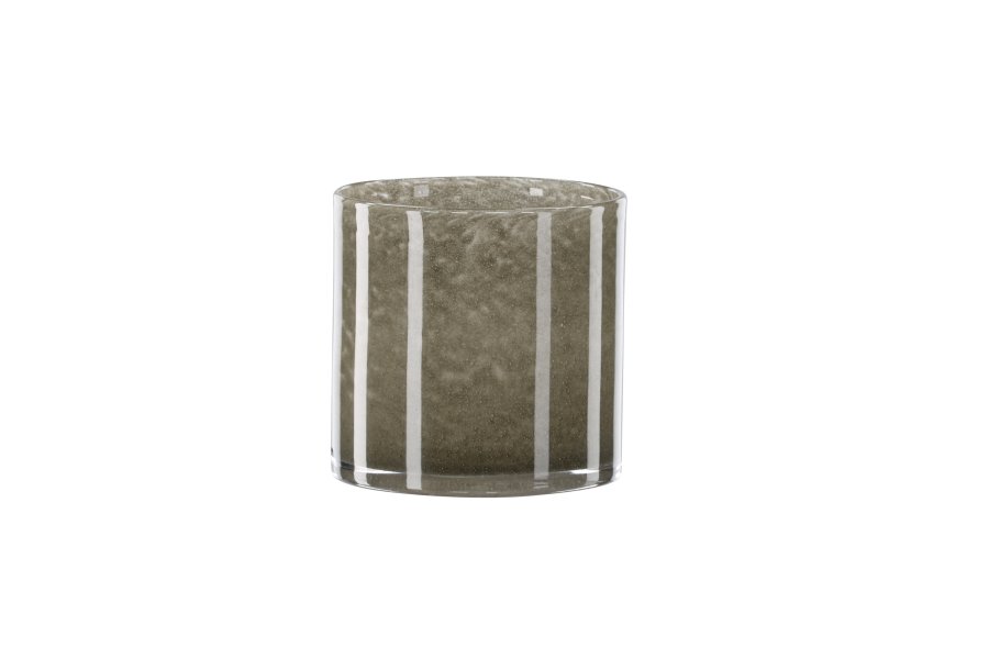 VENTURE DESIGN Glora Kerzenständer, rund – hellgrünes Glas (12x12H)