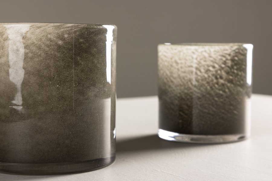 VENTURE DESIGN Glora Kerzenständer, rund – hellgrünes Glas (12x12H)