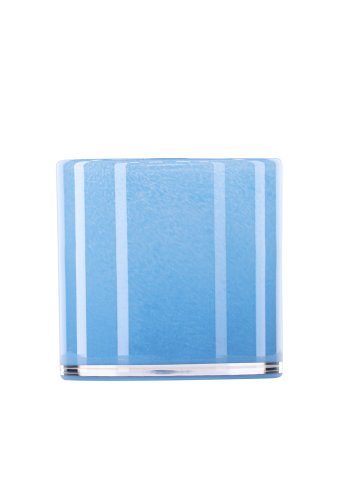 VENTURE DESIGN Glora Kerzenständer, rund – hellblaues Glas (12x12H)