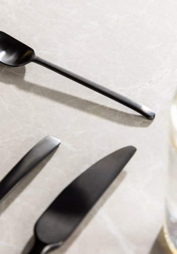 VENTURE DESIGN Wabi Sabi Bestick - Mattsvart rostfritt stl (set med 24)