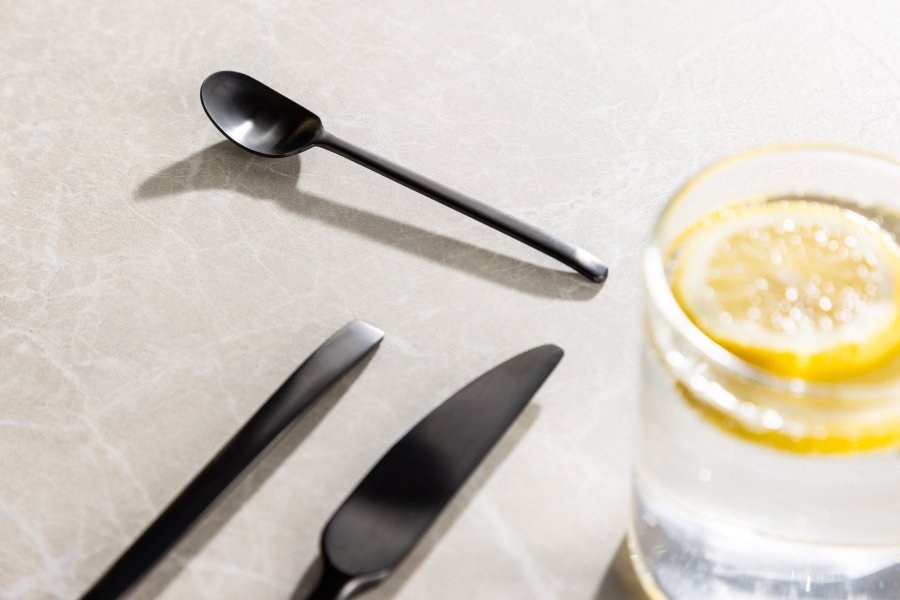 VENTURE DESIGN Wabi Sabi Bestick - Mattsvart rostfritt stl (set med 24)