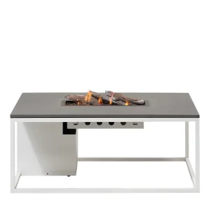 COSI FIRES Cosiloft 120 lounge ildbord, rektangulr - gr og hvid aluminium (120x80)