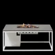 COSI FIRES Cosiloft 120 Lounge-Feuertisch, rechteckig – graues und weißes Aluminium (120 x 80)
