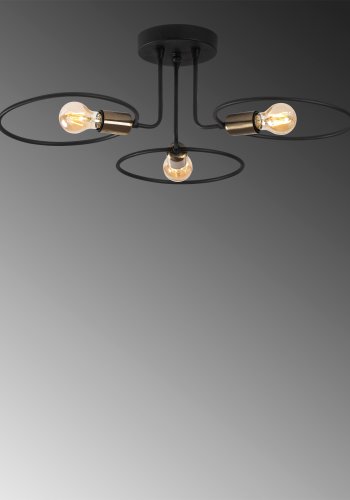 LUMI Circle taklampe - svart jern