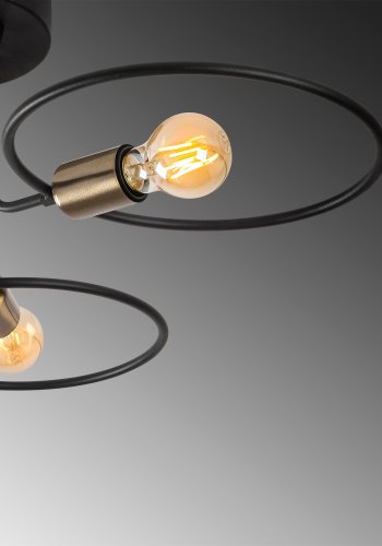 LUMI Circle taklampe - svart jern