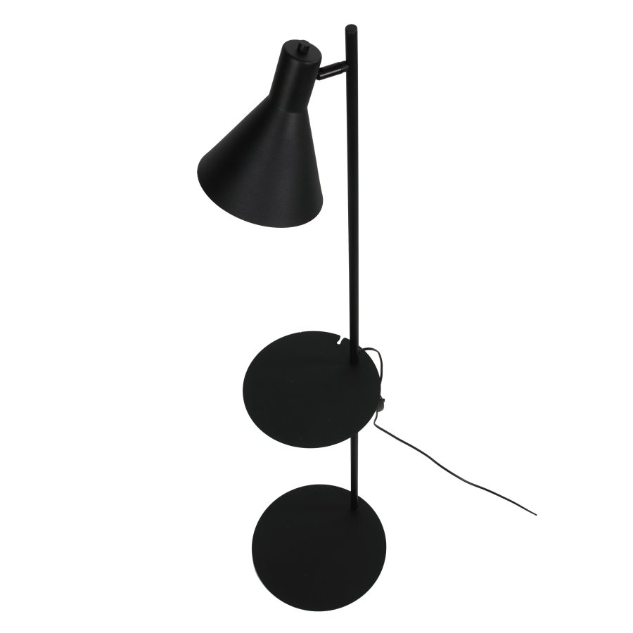 TK Jump gulvlampe, m. 1 hylde - sort metal