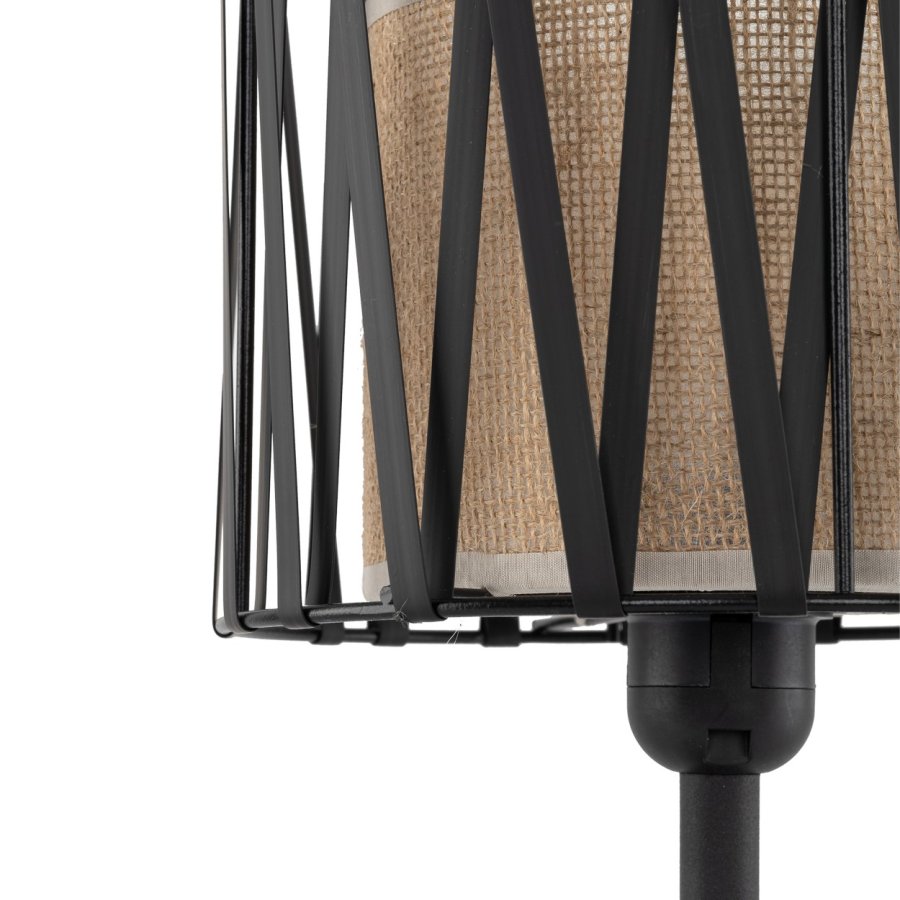TK Harmony bordlampe - natur jute og sort metal