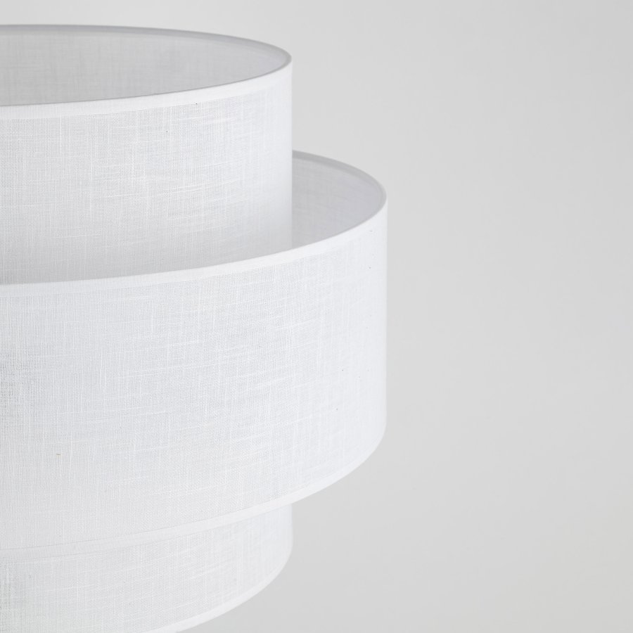 TK Calisto gulvlampe - hvid stof og sort metal