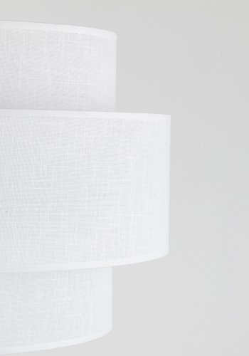 TK Calisto gulvlampe - hvid stof og sort metal