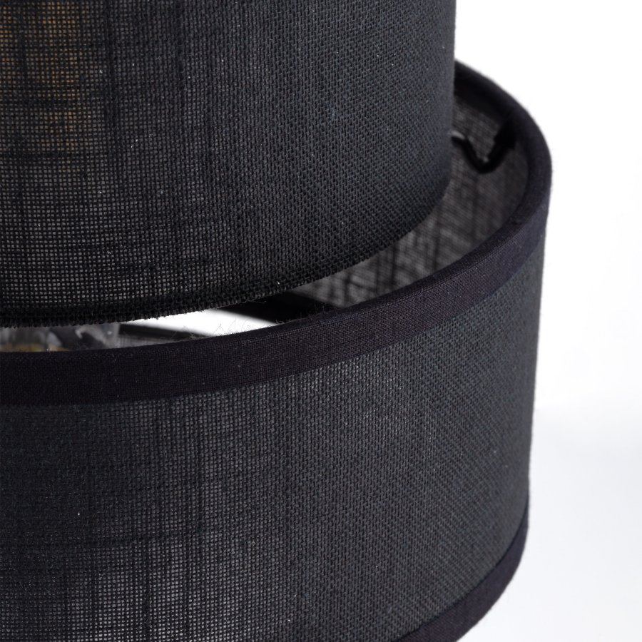 TK Calisto bordlampe - sort stof og sort stl