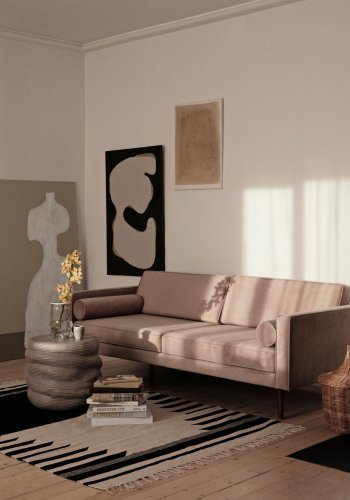 BROSTE COPENHAGEN Sidebord av lerty, rundt - soppgr steinty (44)