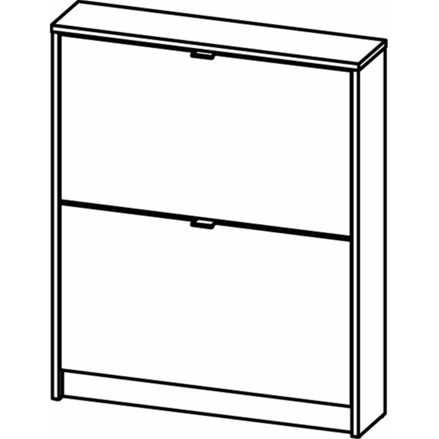 TVILUM Shoes Schuhschrank, m. 2 Falttüren mit 1 Fach - schwarze Folie