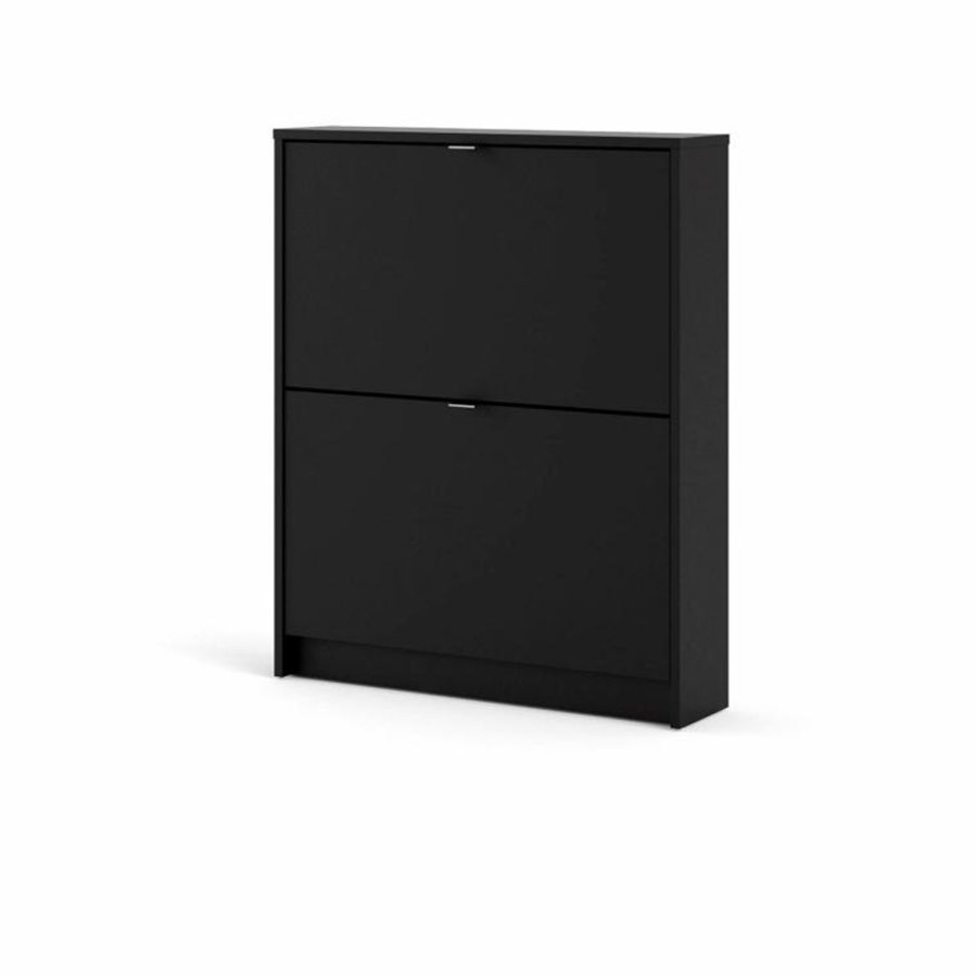 TVILUM Shoes Schuhschrank, m. 2 Falttüren mit 1 Fach - schwarze Folie