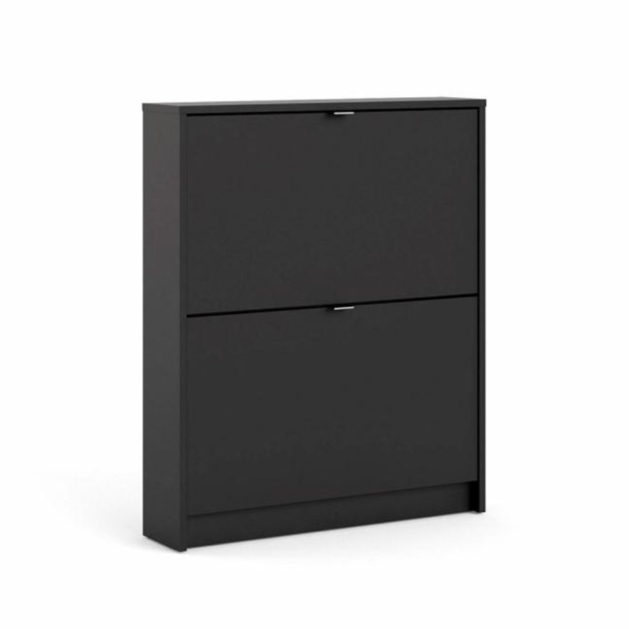 TVILUM Shoes Schuhschrank, m. 2 Falttüren mit 1 Fach - schwarze Folie