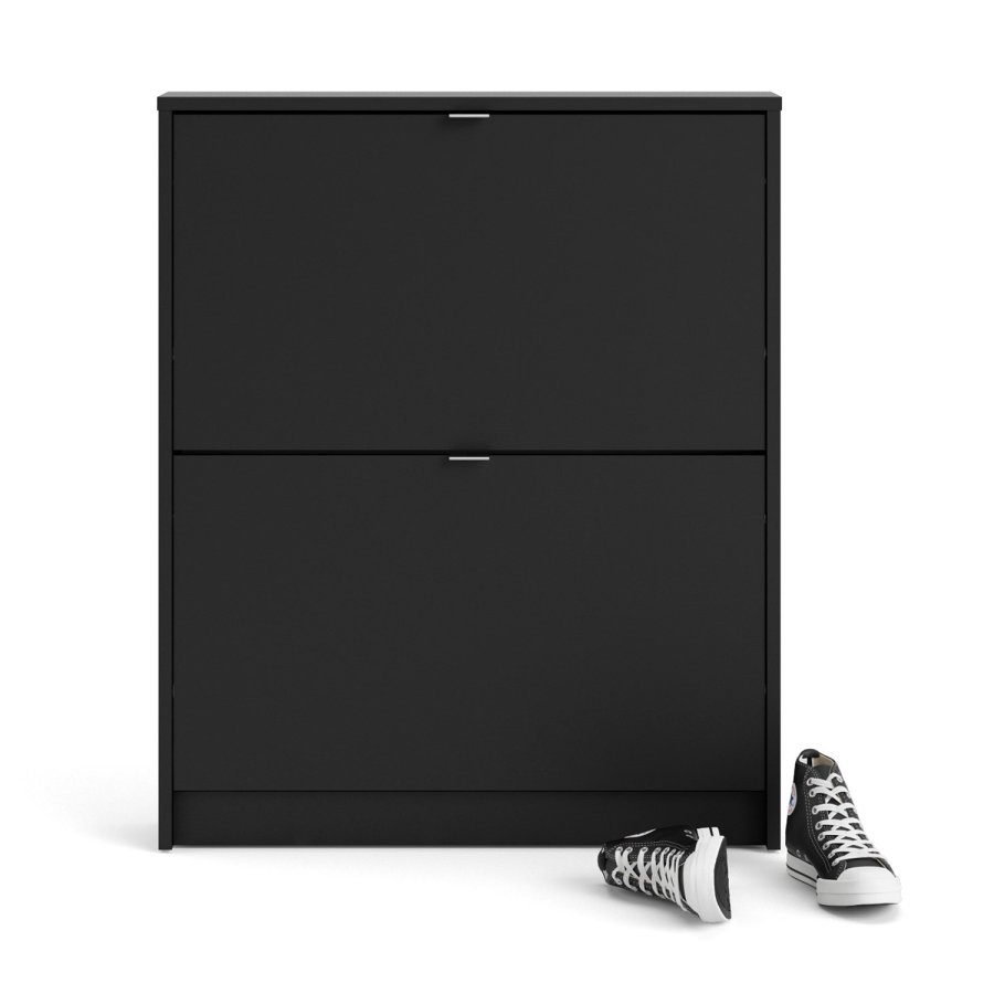 TVILUM Shoes Schuhschrank, m. 2 Falttüren mit 1 Fach - schwarze Folie