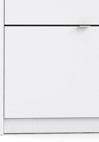 TVILUM Shoes skoskab - hvid tr, m. 4 klaplger 