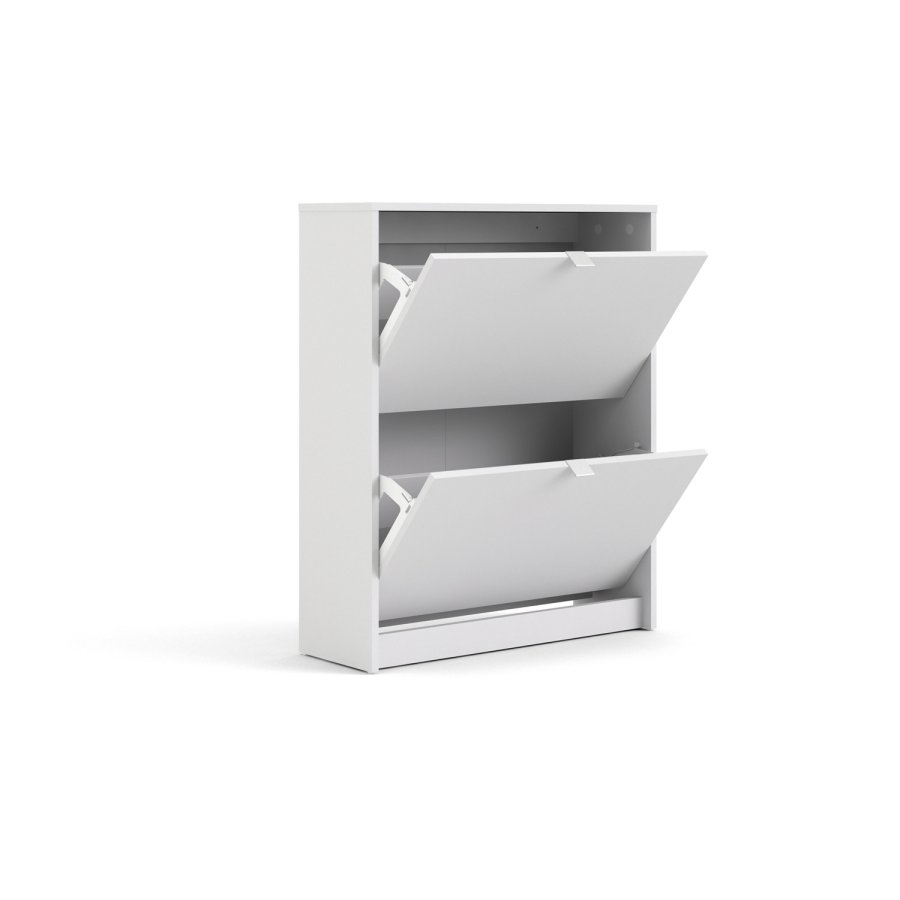 TVILUM Shoes skoskp - vitt tr, med 2 vikdrrar och 2 fack